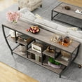 thumbnail image 6 of Tribesigns Rustic Behind the Couch Table Storage Wood Composite 70.9 Inches, Gray, 6 of 8