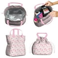 thumbnail image 2 of Doodle Poodle Image Drawstring Lunch Bag Women - Drawstring Lunch Bag Insulated for Work Office - Stain-Resistant Large Lunchbags for Women with Multi-Pockets, 2 of 6