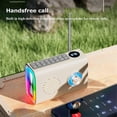 thumbnail image 5 of Mini Portable FM Radio Outdoor Solar Radio Bluetooth Speaker with Colorful Light Support Handsfree Call -A, 5 of 5