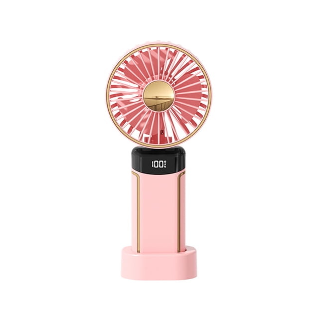 La Oficina Regalos Ventilador Portátil Mini Usb Colgante Portátil Plegable Silencioso Escritorio Ventilador, Abs Azul 7.67x3.34In, Ventilador Portátil Recargable