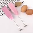 thumbnail image 4 of Batidor de huevos eléctrico Bebida de leche Licuadora de café Batidor de huevos Agitador (Rosa) Likrtyny Para estrenar, 4 of 6