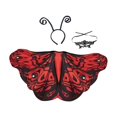 thumbnail image 2 of Disfraz de alas de mariposa y polilla para Halloween, accesorio fotográfico para mujer, para cumpleaños, espectáculos Rojo Negro, 2 of 6