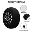 thumbnail image 4 of Balery Vegan1tire Cover Waterproof Dust-Proof, Universal Spare Wheel Tire Cover For Trailer, Rv, Suv Truck And Vehicle Camper Accessories-17 Inch, 4 of 9