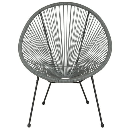 Alamont Home - Valencia Oval Comfort Take Ten  Contemporary Bungee Bungee Chair - Gray