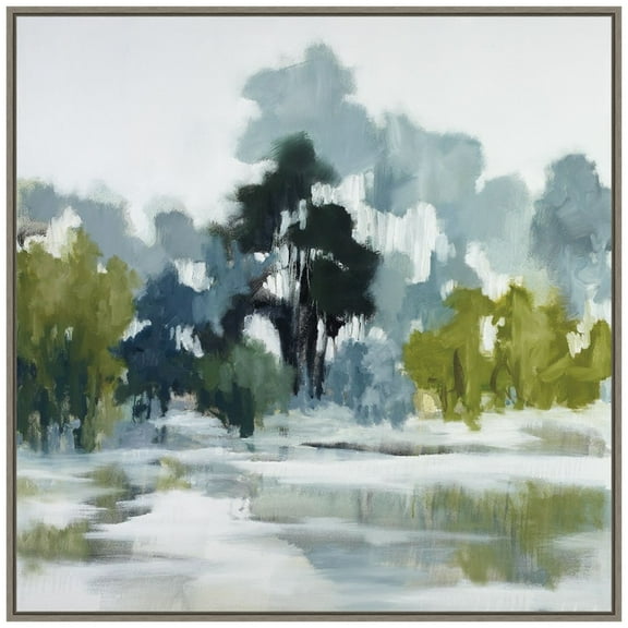 Amanti Art Pond Reflections Framed Canvas Wall Art Print