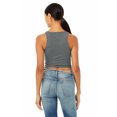thumbnail image 2 of Bella 6680 Womens Poly-Cotton Crop Tank - Deep Heather, Extra Small & Small, 2 of 3