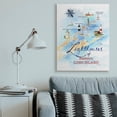 thumbnail image 2 of Stupell Industries Nautical Map of Eastern Long Island Lighthouses Canvas Wall Art, 36 x 48, Design by Melissa Hyatt LLC, 2 of 6