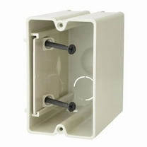 23 cu in. Sliderbox & Old Work Rectangle Fiberglass 1 Gang Outlet Box, Off White