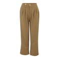 thumbnail image 4 of Endives Women's Casual Pants Full Length Loose Pants High Elastic Waist Wide Leg Dress Pants With Pockets, 4 of 8