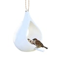 thumbnail image 2 of Fwttom Bird Feeders for Outdoors, Teardrop Shaped Hanging Wild Bird Feeders, Decorative Feeders for Garden, Patio & Backyard, White, 2 of 6