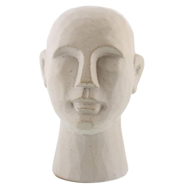 HomeRoots 384112 11 in. Matte White Ceramic Bust Decorative Sculpture