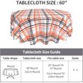 thumbnail image 3 of 4th of July Tablecloth 60" X 102" Patriotic Rectangle Table Cloth - Polyester Stars Stripes Eucalyptus Leaf White Grey Checkered Independence Day Table Cover Reusable Water Resistant, 3 of 5