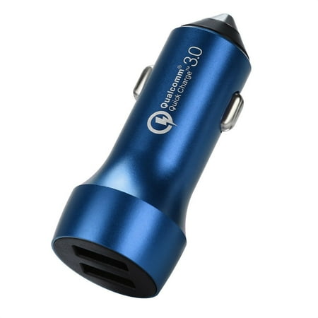 Double Cigarette Lighter Socket - Double QC3.0 Dual USB Car Charger 2 Port 12-24V Cigarette Socket Lighter