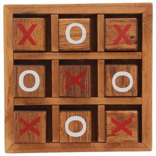 Tic Tac Toe Board Game 5.91 x 5.91 Tic Tac Toe Table Game Resin XOXO Board  Game Early Education Toys 2 Players Portable Tabletop Board Game for