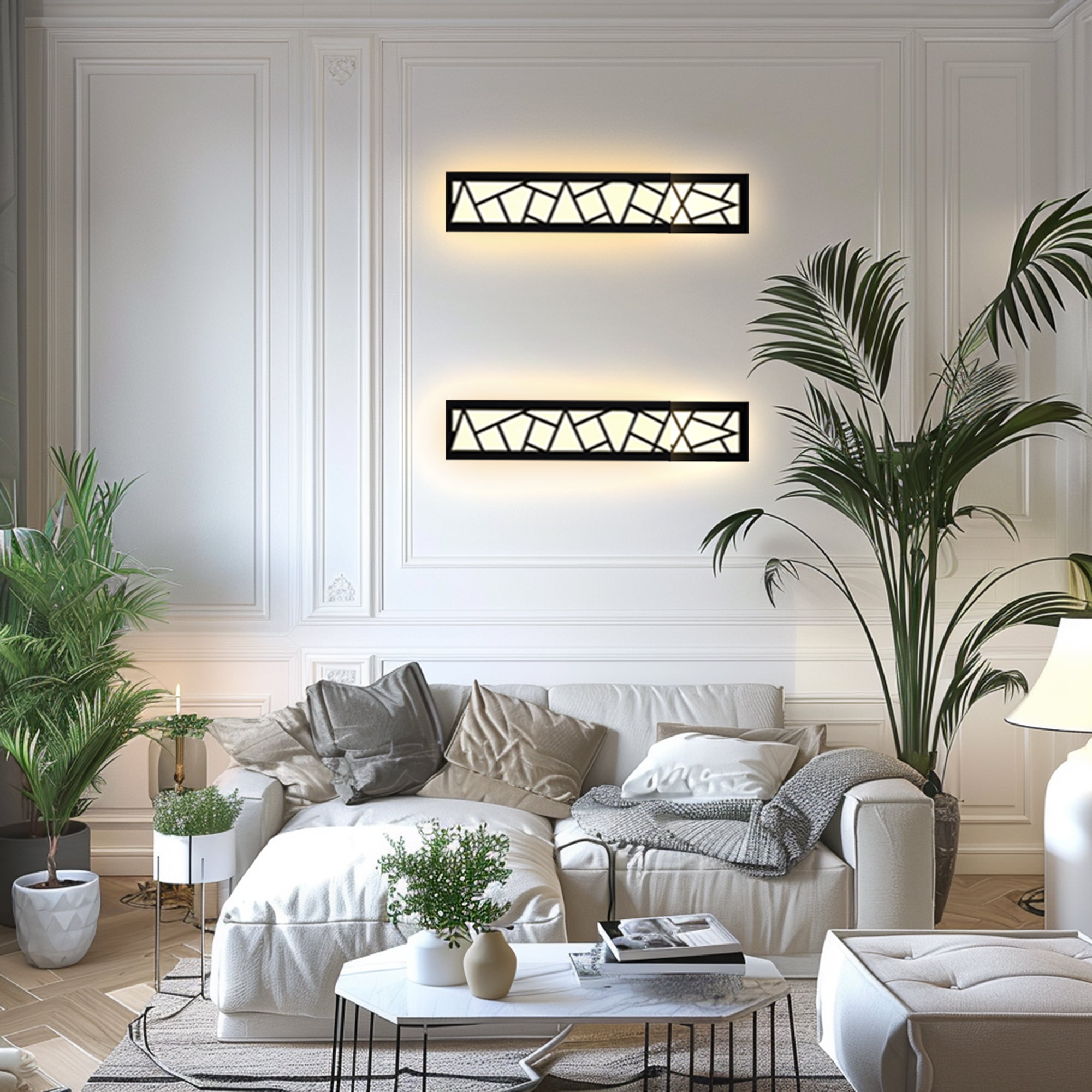 Outdoor wall light, modern LED long wall light, 11.8 inch black IP67 waterproof LED wall light, exterior wall light, indoor and outdoor 3000K lighting fixtures