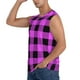 thumbnail image 3 of Fotbe Purple Black Buffalo Plaid Men's Camiseta sin Mangas Estampada para Hombres, Playera Casual para Gimnasio, Entrenamiento, Playa-Medium, 3 of 7