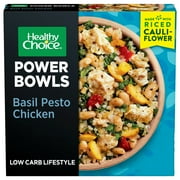 Healthy Choice Power Bowls Basil Pesto Chicken, Frozen Meal, 9.25 oz Bowl (Frozen)