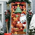 thumbnail image 5 of TanSiDing 1pcs Christmas Door Cover Decoration Santa Claus Front Door Cover Xmas Hanging Banner Santa Background for Home Holiday Christmas Decoration 35.43*70.87in, 5 of 6