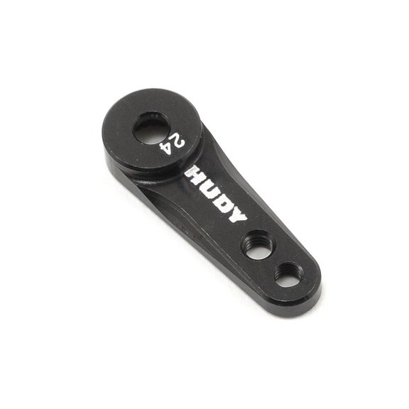 Hudy Machined Aluminum Single Arm Servo Horn (Black) (24T-Hitec)