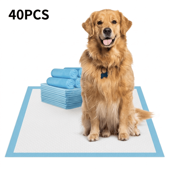 ROSEXIXI Dog Pee Pads, 40 Count Disposable Puppy Pee Pads 24x24 Inch Thickened Leak-Proof Pet Urine Mats Highly Absorbent Odor Control Protective Sheets For Potty Training Indoor Use