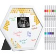 thumbnail image 1 of Marco de Ecografía para Baby Shower Estilo Hexagonal 26x30 cm con 12 Marcadores, 1 of 7