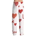 thumbnail image 6 of Hearthz Mens Valentine Pajama Pants Mens Sleep Pants Love Heart Graphic Drawstring Straight Leg Men's Lounge Pants with Pocket, 6 of 6