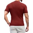 thumbnail image 4 of Men Short Sleeved Slim Funnel Neck Knit Pullover Tops, 4 of 5