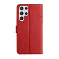 thumbnail image 3 of Allytechgroup Flip Folio Wallet Case for Samsung Galaxy S22 Ultra with Card Slots, Luxury PU Leather Magnetic Clasp Kickstand with Wrist Strap All-Round Protection Shockproof Cover Case - Red, 3 of 8