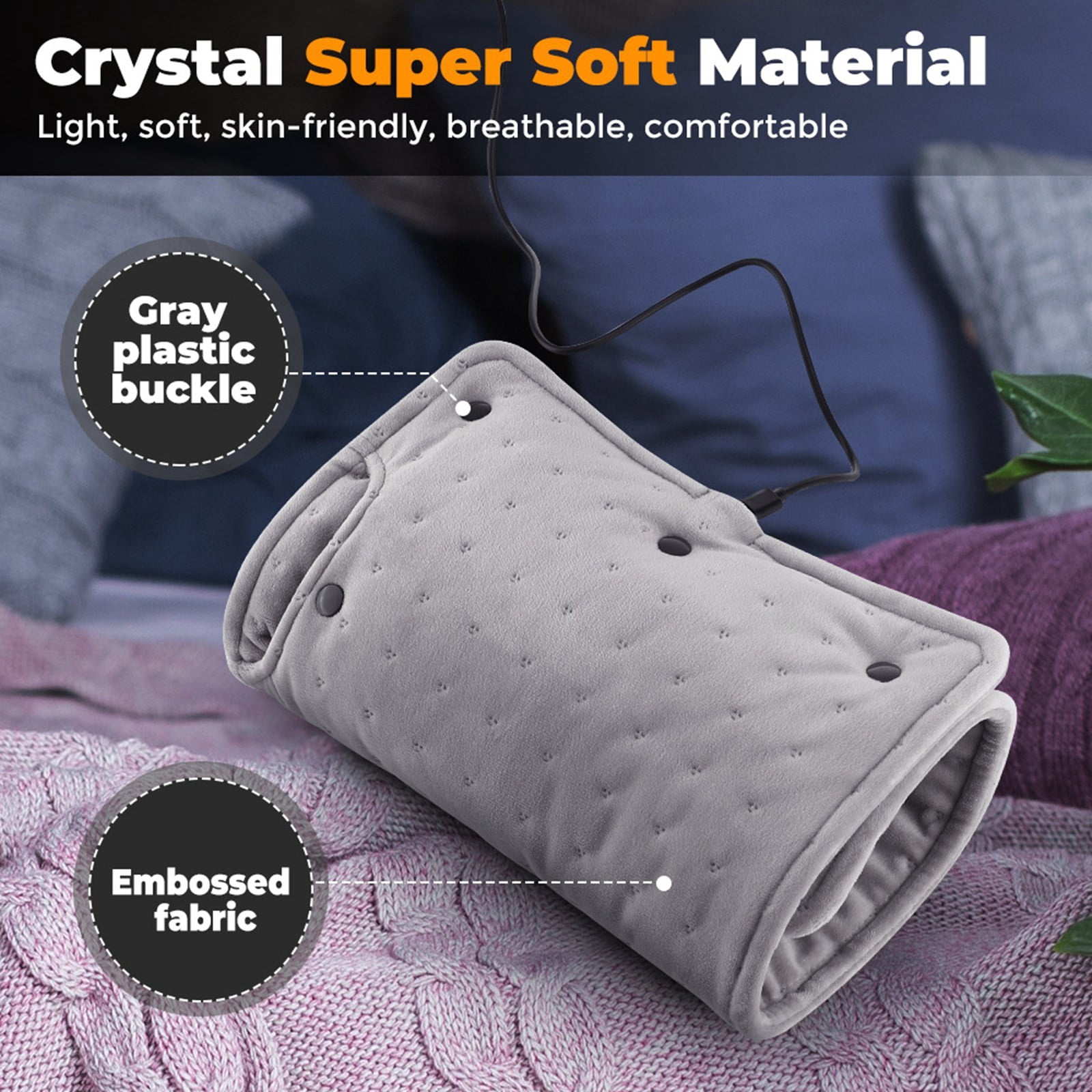 USB Powered Direct Plug Hand and Leg Warmer Constant Temperature Heating for Cozy Home Use