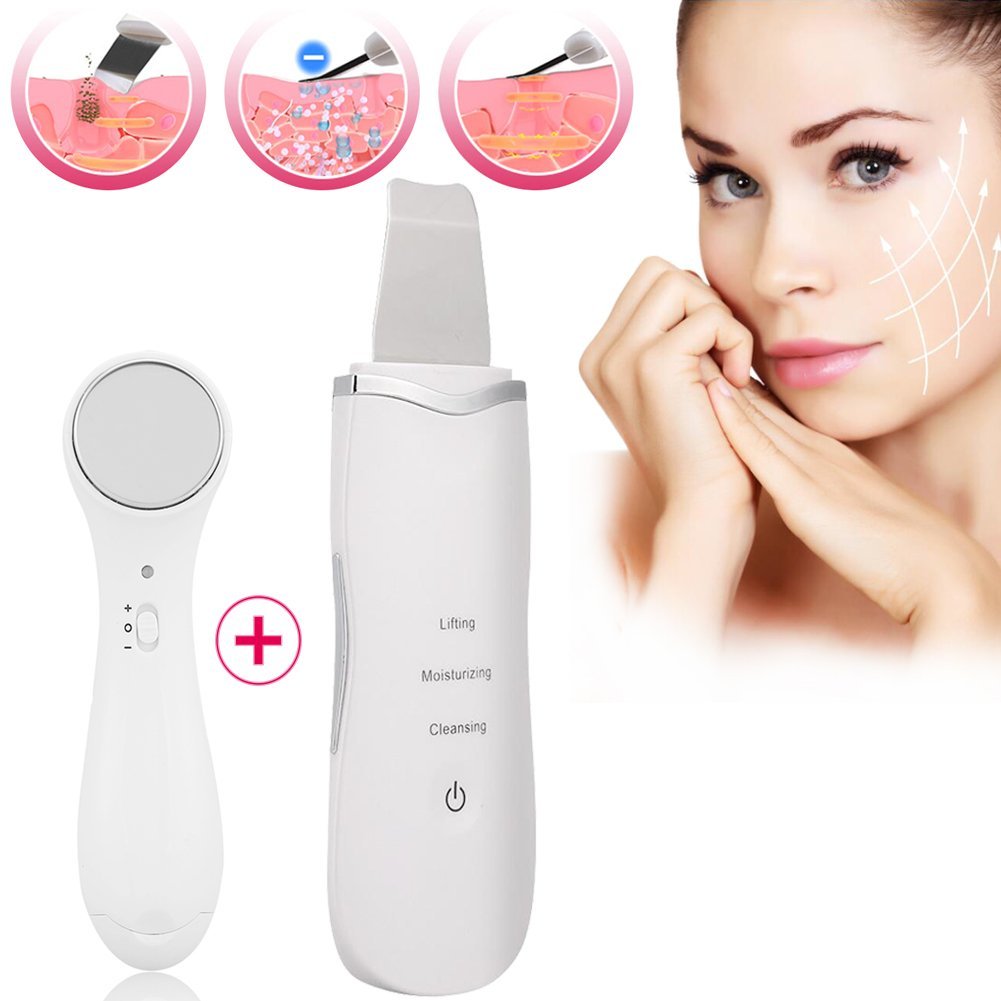 EECOO Ion Skin Care Massager,Ultrasonic Photon Skin Scrubber Facial