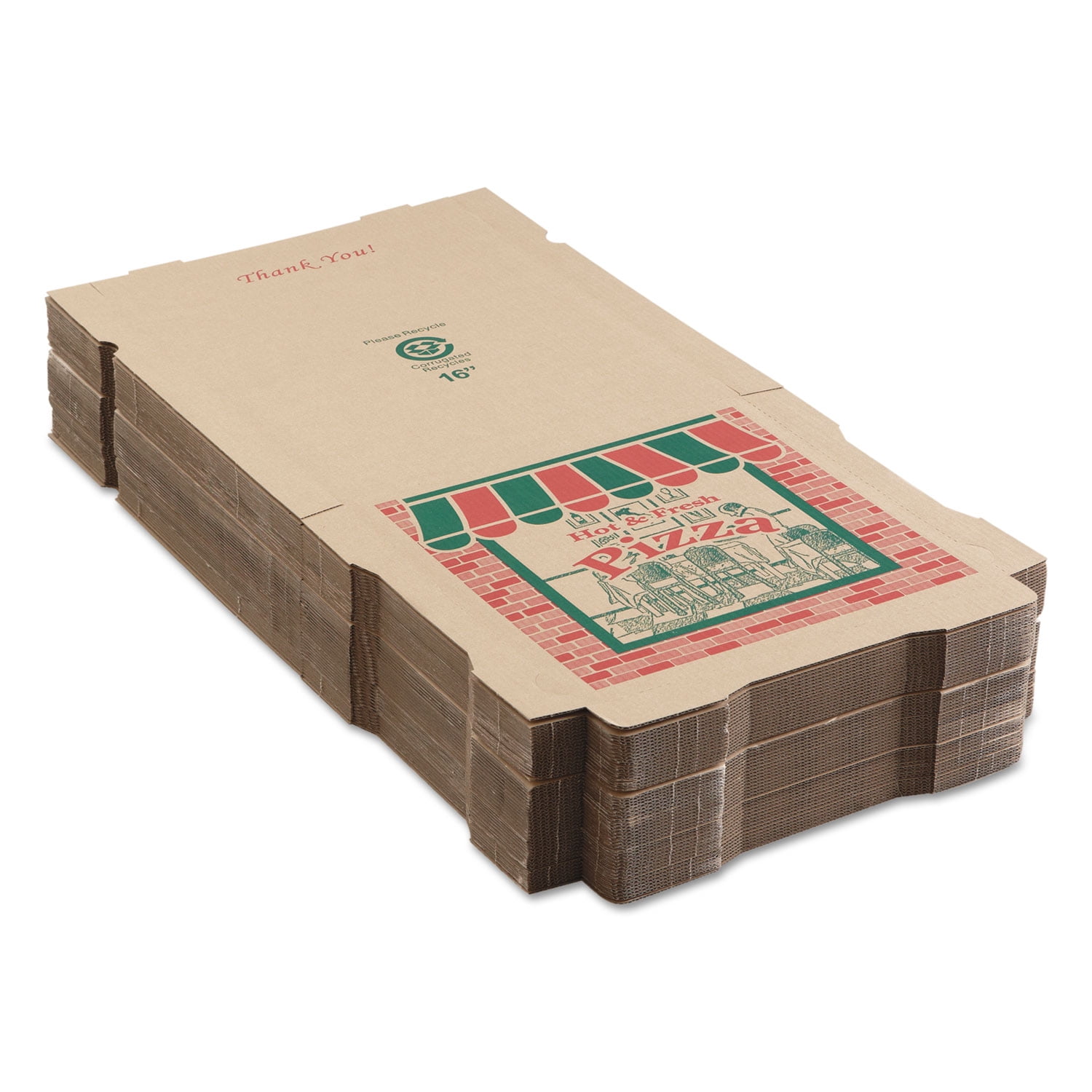  Premium 16 Pizza Box Bundle of 50 - Plain White Corrugated  Cardboard Take out Delivery Container : Industrial & Scientific