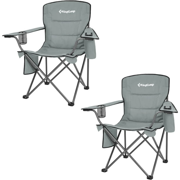 KingCamp Oversized Camping Chairs 2 Pack, Padded Compact Folding