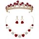 thumbnail image 2 of Crown Jewelry Set Rose Shape Necklace And Earrings For Girls Children Elegant Assorted Color Decoration 1 Set, 2 of 5
