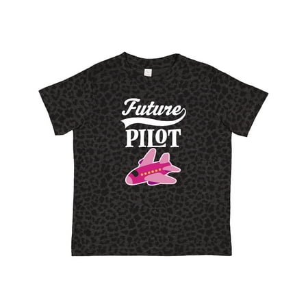 

Inktastic Future Pilot Girls Airplane Career Gift Toddler Toddler Girl T-Shirt