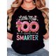 thumbnail image 1 of Playera Deportiva Manga Corta Mujer Dry-FitWomen'S T-Shirt, "Pink Pencil Donut 100" Print, Retro Minimalist Fashion, Round Neck, Casual Comfort, Sports Short Sleeve T-ShirtFather's Day, Mother's Day, 1 of 7