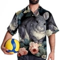 thumbnail image 4 of Tmall Men's Button Down Spread Collar Casual Printed Short Sleeve Summer Beach Unisex Shirts, 4 of 6