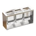 thumbnail image 2 of PPgejGEK Stainless Steel Cutlery Drying Rack Drainer Stand, 23.5x12x7cm/9.25x4.72x2.75in Countertop Tableware Utensil Holder Organizer with Drain Holes for Kitchen Sink, 2 of 6