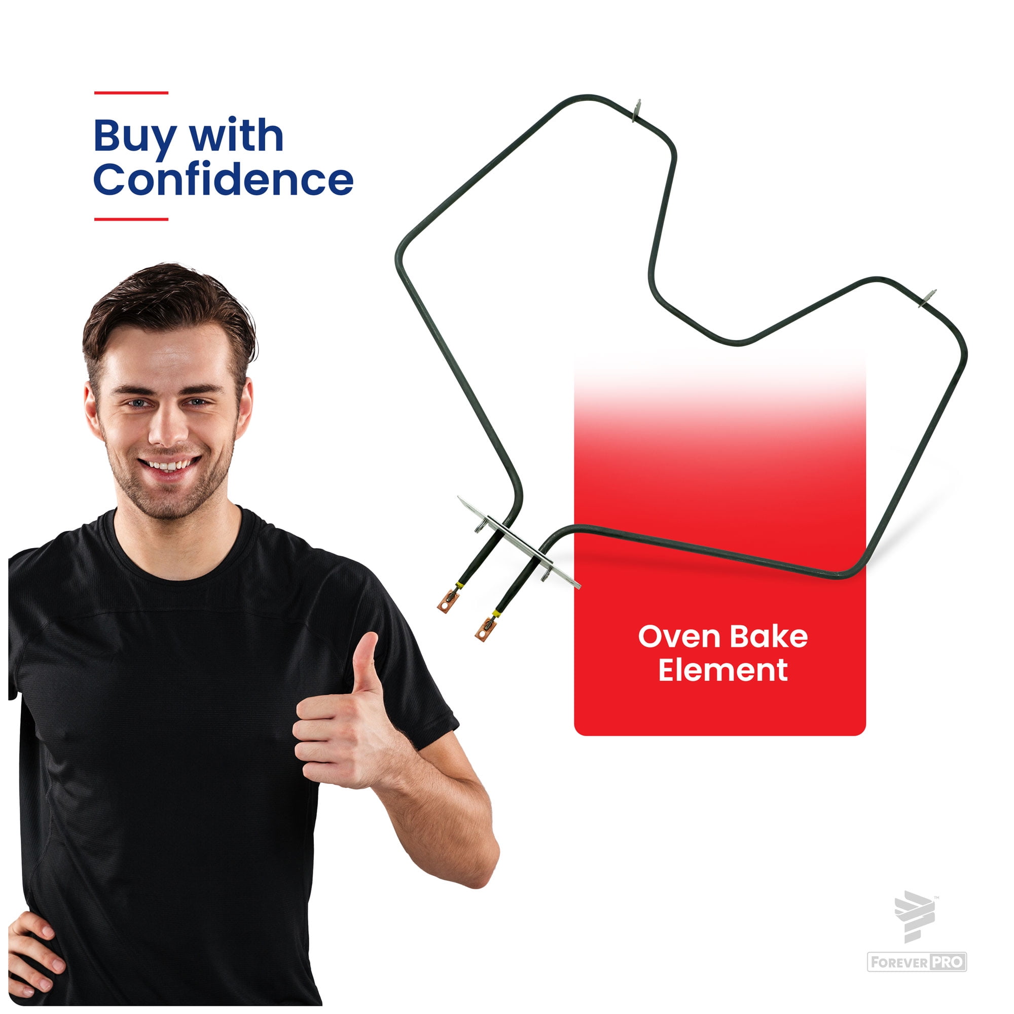 ForeverPRO WB44X5082 Oven Bake Element for GE Range WB44X0192 WB44X10003 WB44X192 WB44X5061