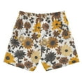 thumbnail image 7 of FORMRS Boys Swim Trunks Quick Dry Mesh Liner Boardshorts Sizes XS-XL, Brown Flowers, 7 of 7