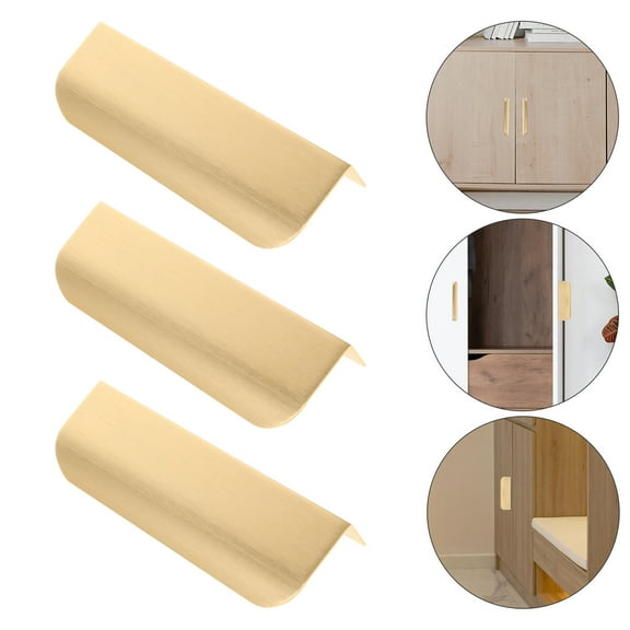 Masteelf 5PCS Finger Pulls for Cabinets Center Tab Cabinet Handle Finger Edge Pulls Concealed Handles for Kitchen Drawer Finger