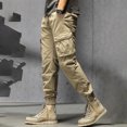 thumbnail image 4 of WEAIXIMIUNG Men's Pants 30X34 Cargo Men's Autumn Workwear Pants Solid Colour Sweatshirt Casual Pants Drawstring Drawstring Drawstring Trousers, 4 of 6