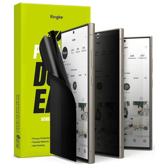 Ringke for Samsung Galaxy S24 Ultra [Privacy Dual Easy Film] Private Self-Healing Screen Protector