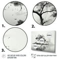thumbnail image 3 of Designart "Grey White Minimalism Tree Ink euphony II" Landscape Trees Floater Framed Canvas Wall Art, 3 of 7