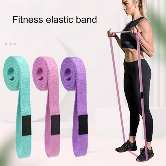 Cheers.US 3Pcs 2m Multi-function Resistance Exercise Bands Fitness Elastic Ring Stretch Band for Gym Home Workouts Strength Training Yoga Pilates