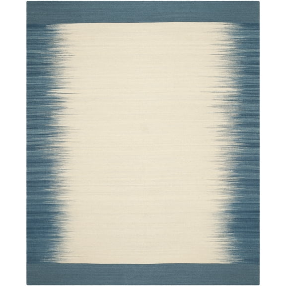 SAFAVIEH Kilim Trenton Geometric Wool Area Rug, Beige/Light Blue, 8' x 10'