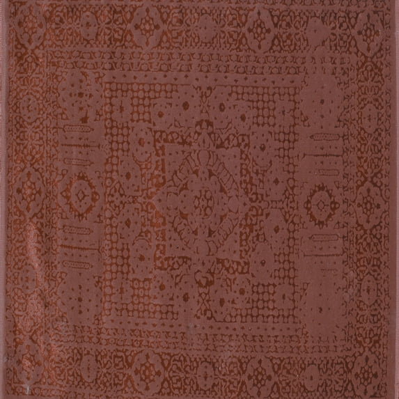 Ahgly Company Indoor Square Abstract Light Blue Contemporary Area Rugs, 4' Square