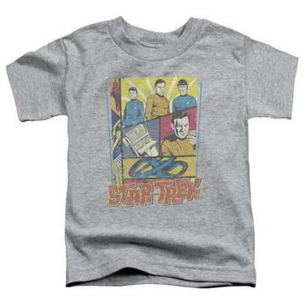 

Trevco Star Trek-Vintage Collage - Short Sleeve Toddler Tee - Athletic Heather- Large 4T