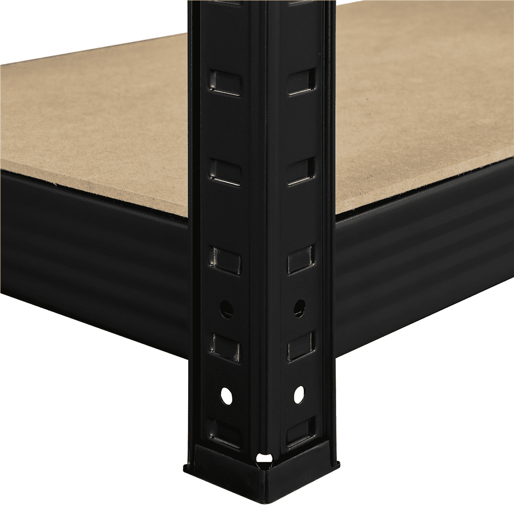 Alden Design 5-tier Adjustable Steel Storage Shelf Unit, Black, 2 Pack