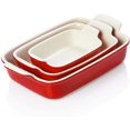 thumbnail image 1 of SWEEJAR Porcelain Bakeware Set for Cooking, 9.8 x 13 inch Ceramic Rectangular baking dish Lasagna Pans for Casserole Dish, Cake Dinner, Kitchen, Banquet and Daily Use (Red), 1 of 6