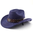 thumbnail image 1 of Western Cowboy Hat With Curved Brim For Outdoor Travel And Riding Adventures In Country Style, 1 of 3